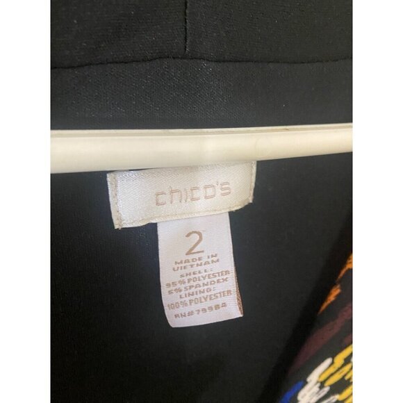 Chico's Women's Sleeveless Printed V Neck Maxi Dress - 2 (Medium/12) - Picture 2 of 12